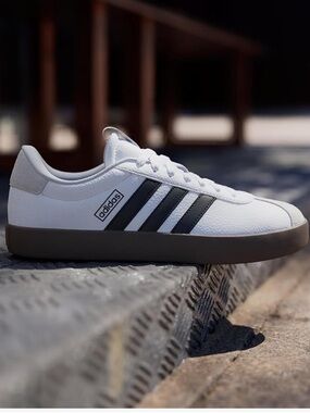 😍adidas Women’s VL Court 3.0 Sneakers 👟 8.5 WHITE/BLACK/GREY